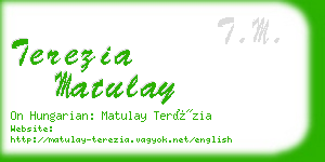 terezia matulay business card